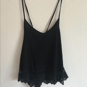 Black Cropped Tank